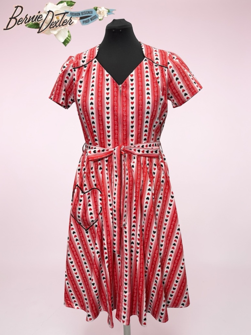 Bernie Dexter Sabrina Dress in Queen of Hearts Print (worn 1X) sz XL